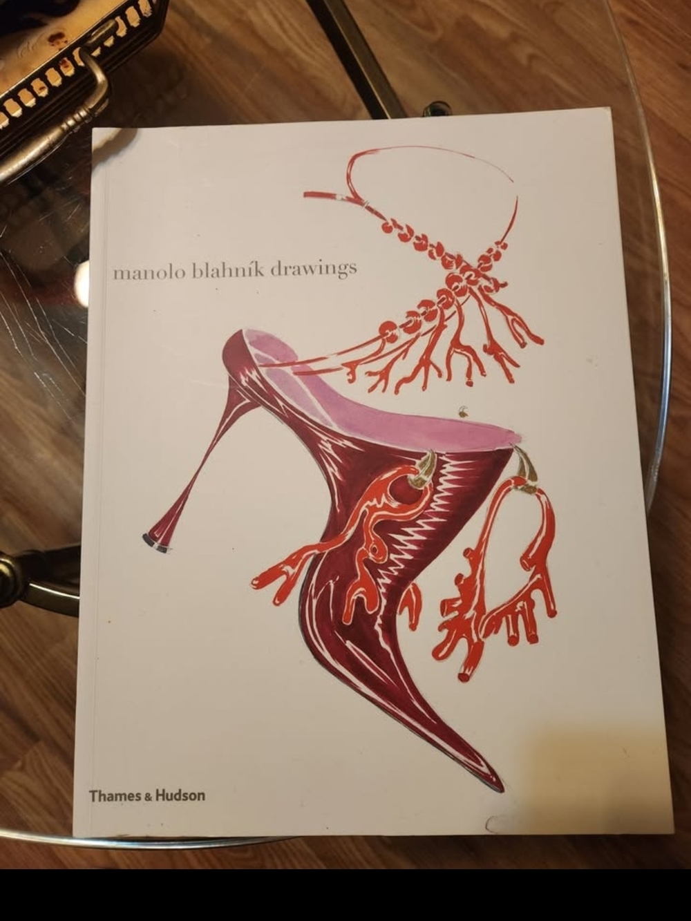 Manolo Blahnik Drawings Book - White Cover with Red/Pink Illustration
